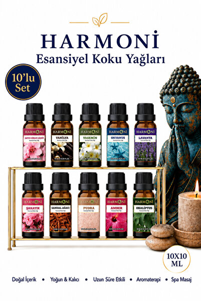 HARMONİ Saf Esansiyel Uçucu Yağ Buhurdanlık Yağı Difüzör Esansı Aromaterapi O...