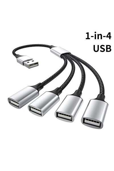 Choice موزع USB رباعي المنافذ (1 في 4) - موزع USB من النوع C ثنائي/ثلاثي/رباع...