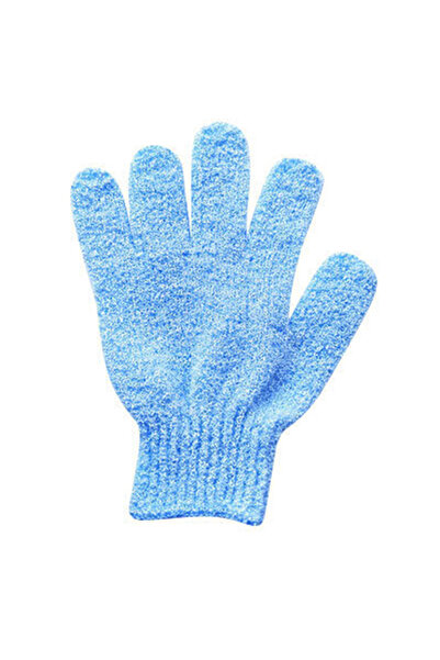 choice2 Blue 2pcs Hammam Bath Exfoliating Mitt Gloves with Shower Scrub Resis...