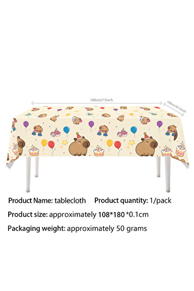 Choice14 MINISO 1pcs style 8 Tablecloth Capybara Party Theme Decorations Disp...
