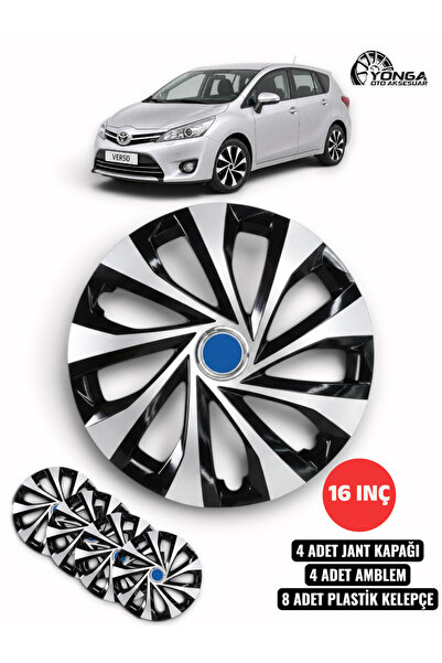 YONGA OTO AKSESUAR TOYOTA VERSO Jant Kapağı 16 İnç Kırılmaz 4'lü + 4 Amblem +...