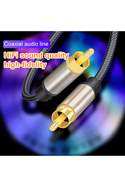Choice كابل محوري HiFi 5.1 SPDIF مضفر بطول 0.5 متر، 1 متر، 1.5 متر، 2 متر، 3 ...