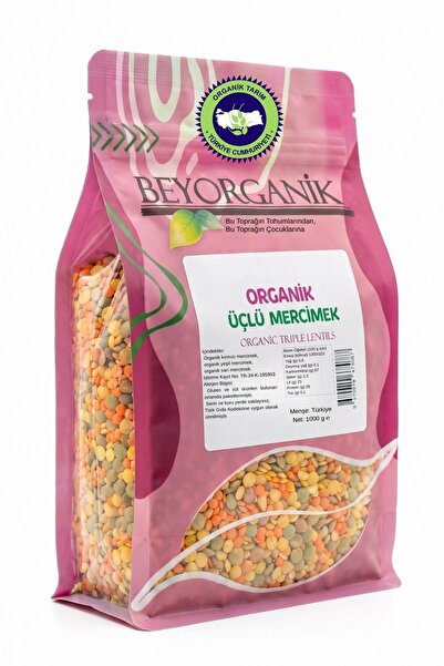 BEYORGANİK Organik  Tahıl Karışımı Anadolu Üçlü 1kg (PESTİSİT VE AFLATOKSİN A...
