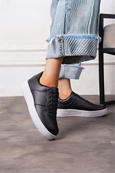 İmerShoes Dámské černo-bílé tenisky s tlustou podrážkou, šněrovací, lehké, pr...