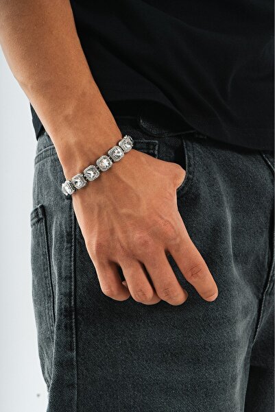 UKHWD SUPPLY 12mm Iced Out Erkek Bileklik