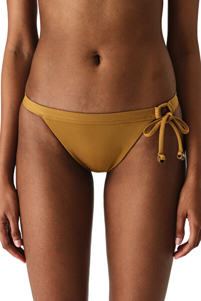 Penti Green Montana Side Textured Mid-Waist Bikini Bottom