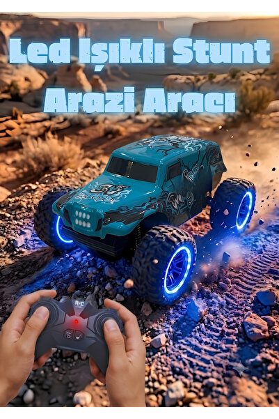 Boratila Toys 1:18 Ölçek Led Işıklı Şarjlı Off-Road 360 Derece Dönebilen Stun...