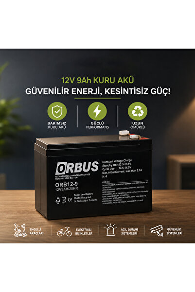 ORBUS 12v 9ah Kuru Tip Akü