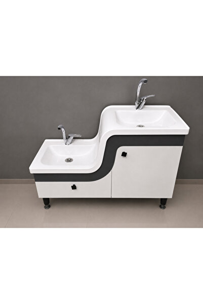 ADNAN MOBİLYA Abdest lavabosu/çocuk yaşlı lavabosu/ikili lavabo100x45 cm