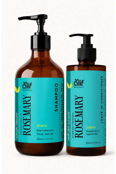 ALIF NATURALS Rosemary Hair Treatment Shampoo & Leave-In Conditioner