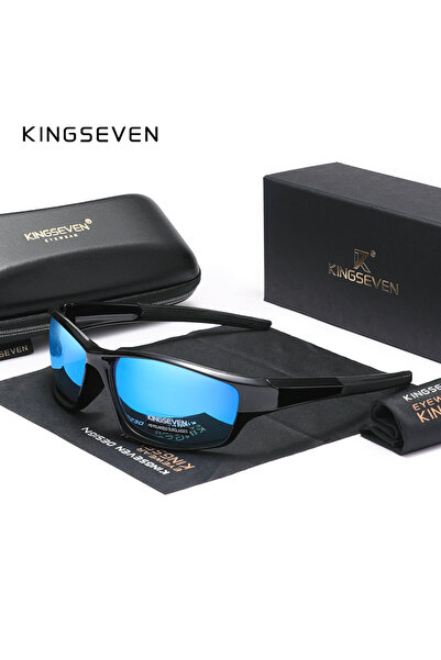Choice نظارات شمسية KINGSEVEN أصلية باللون الأسود والأزرق بتصميم جديد لعام 20...