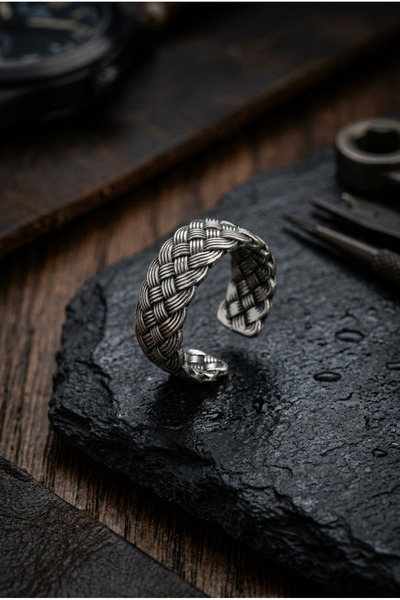 Begondio Geometric Spiral Rope Weave Antique Special Design Masculine Adjusta...