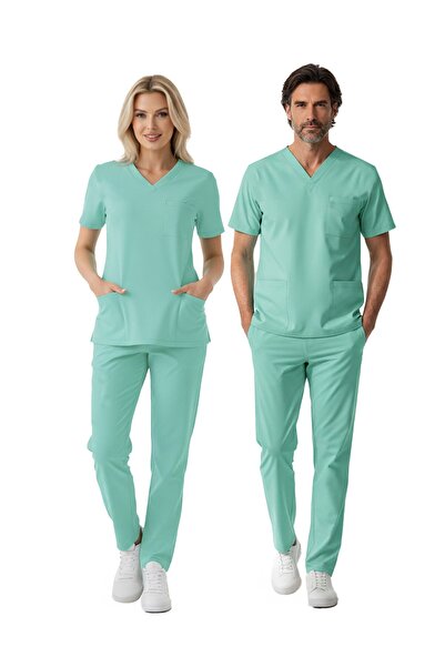 ÇİZGİ MEDİKAL Bermuda Dr. Greys Doctor Nurse Medical Scrubs Suit Luxury Lycra...