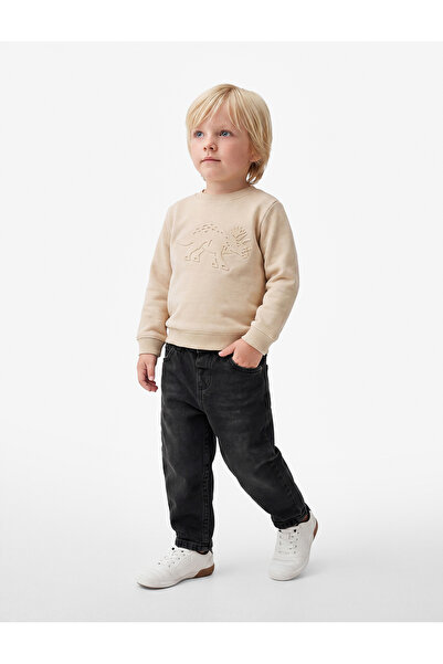 Koton Pantaloni din denim de bumbac cu detalii buzunare
