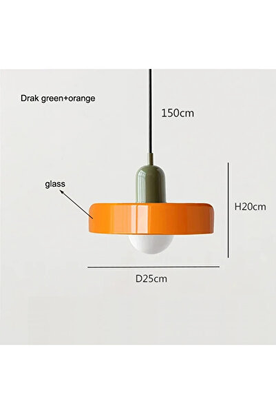 Choice Warm White Orange 4 Nordic Glass Bauhaus Dining Room Chandelier Living...