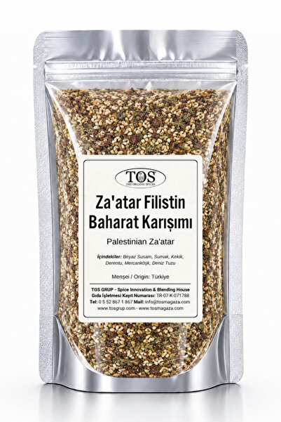 TOS The Organic Spices Za'atar Filistin Ortadoğu Akdeniz Baharat Karışımı 100...