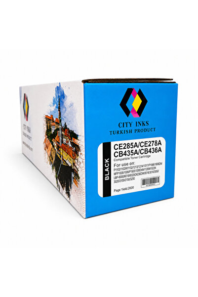 City Inks حبر تركي سيتي انك متوافق مع HP أسود (Black) – CE285A / CE278A / CB4...