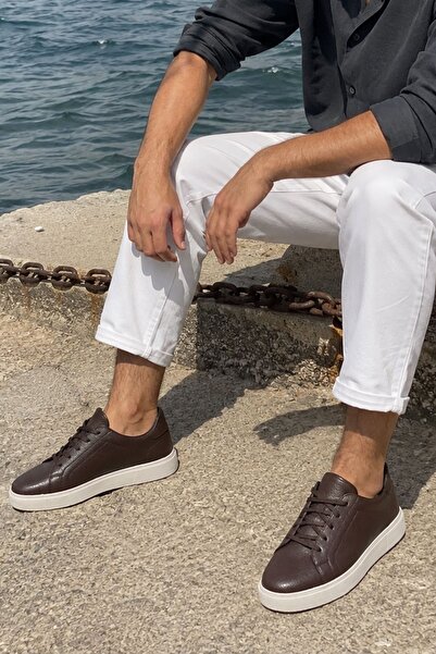 Ayakkabı Vakti Brown High Sole Men's Casual Shoes Daily Shoes