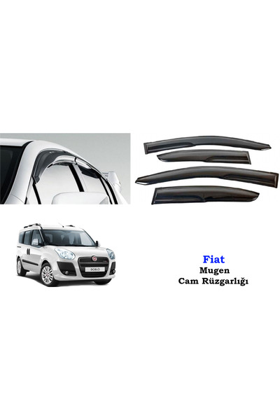 Universal Fiat Doblo 2 Mugen Cam Kenar Rüzgarlığı 2010-