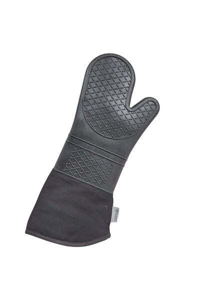 Vardı Tekli Siyah Slikon Fırın Eldiveni (42 cm)