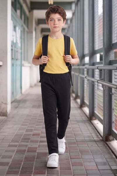 Fulla Moda Beli Lace-Up Combed Cotton Fabric Unisex Children's Trousers