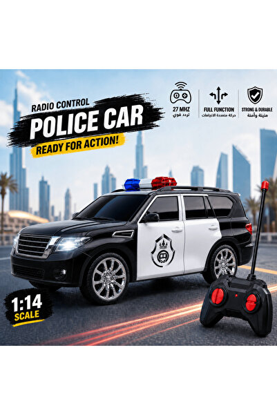 Generic Brand 1:14 Scale Remote Control Police Car with Lights 4Ch 27Mhz Rc S...
