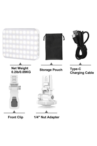 choice2 WHITE New Selfie Light, 60 LED Phone Light Fill Light 7 Modes Output ...