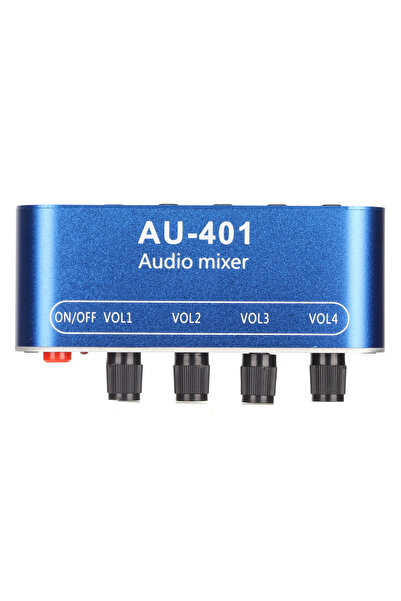 Choice SKY BLUE Mini Stereo Mixer 4 in 1 Out Volume Adjustment 3.5mm Sound Se...