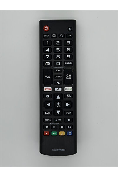 Choice BLACK HIGH QUALITY ABS REMOTE CONTROL ABK75095307 FOR SMART TV 433MHZ ...