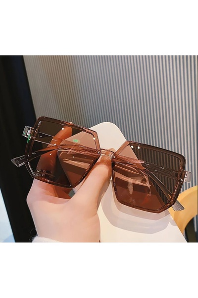 Choice1 Brown Big Frame Vintage Sunglasses Women Men Brand Square Sun Glasses...