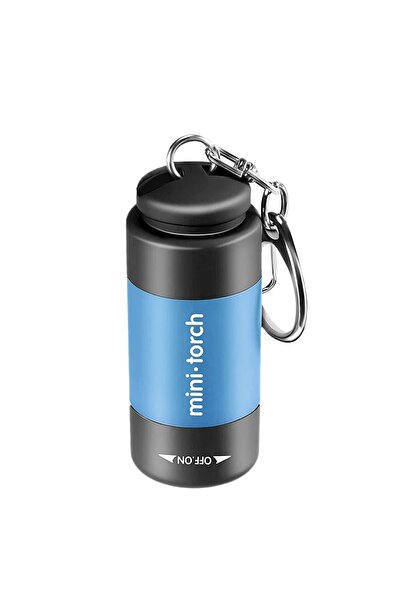 Choice Light blue Mini Keychain Lamp Pocket USB Rechargeable LED Strong Light...