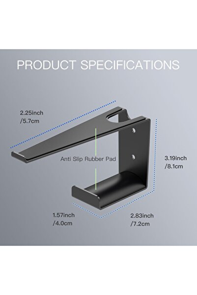 Choice Black Metal Wall Mount for PS5 DualSense Charging Station with Headpho...