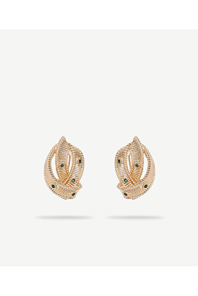 Yargıcı Textured Gold Earrings