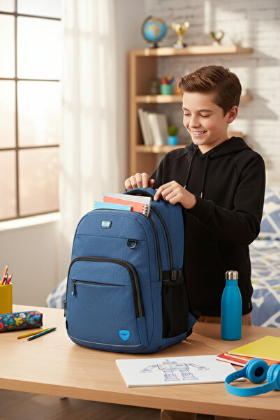 Relaxion 2225 School Backpack Navy Blue