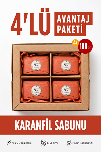 Karanfil Sabunu 4'lü Ekonomik Paket | 4x100 gr