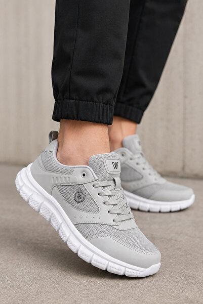 Liarca Purewalk Unisex Gray Thick-Soled Sports Shoes - Lightweight Flexible C...