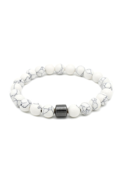 Choice White Tiger Eyes Natural Stone Beads Handmade Men Magnetic Hematite Ac...