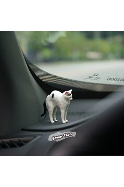 Choice stretching cat Cute Realistic Cat Figurine Car Decor Simulation Kitten...