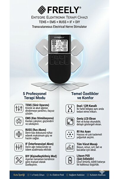 Freely Ktr-2610 Şarjlı Elektronik Tens-ems-fıtness