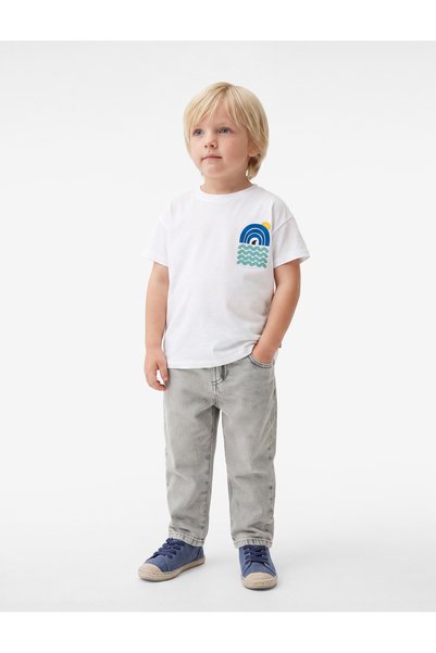 Koton Printed Short Sleeve Crew Neck Cotton T-Shirt