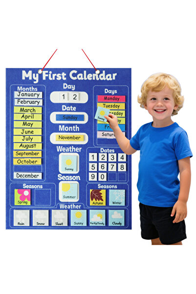 Choice Children's Calendar Felt Board - Early Learning Wall Calendar with Wea...