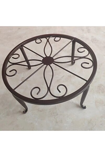 Choice1 BROWN Floor Standing Single Pot Iron Flower Rack, Indoor Balcony Flow...