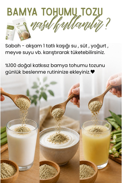 EMİNE TÜRK ANNEMELİ 250 gr Toz Bamya Tohumu Taze Çekilmektedir