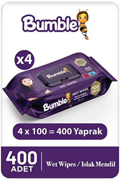 Bumble Baby Wet Wipes 100 Sheets 4 Pack