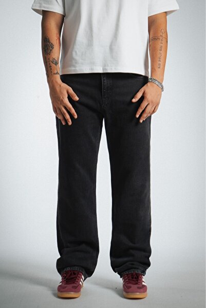 GRJ denim Ash Smoke Baggy Fit Black Men's Jeans