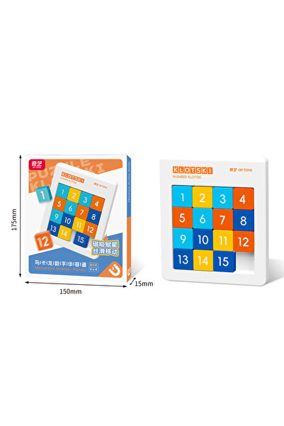 Choice Play Freely Version QiYi Number Klotski 4x4 Macaron Magnetic Professio...