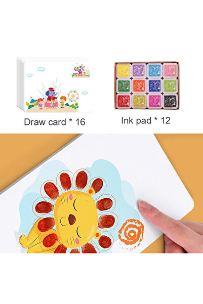 Choice A--16PCS Set 16/32PCS DIY Finger Painting Drawing Toys For Kids Creati...