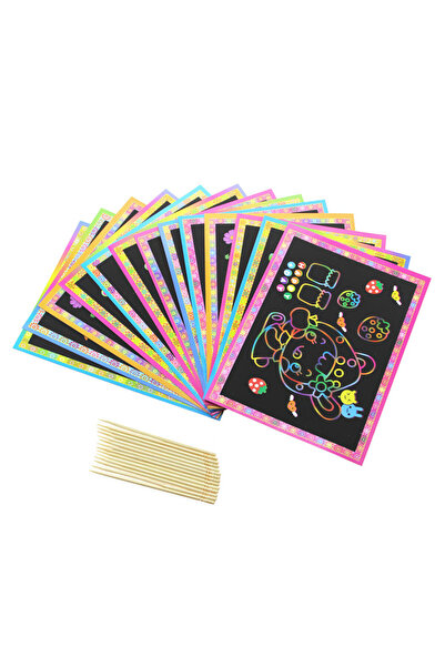 Choice 24PCS 12/24 Pcs DIY Creative Scratch Paint Kids Birthday Party Baby Sh...