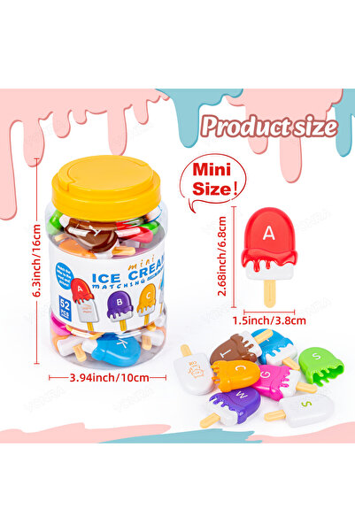 Choice Letter matching Alphabet Learning Toys for Toddlers Ice Cream ABC Lett...