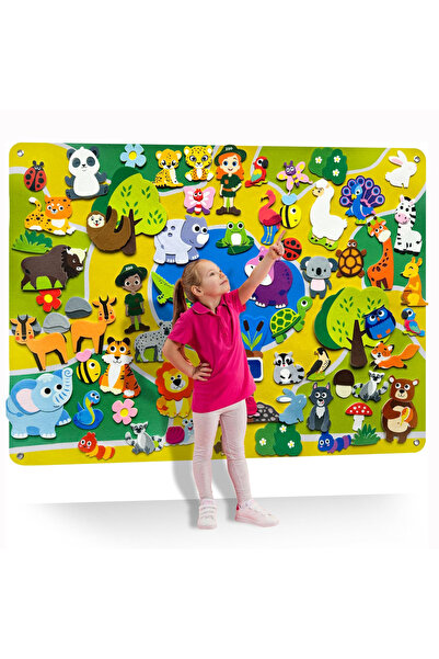 Choice3 Zoo Zoo Animals Felt Story Board Set Montessori Learning Toys Interac...